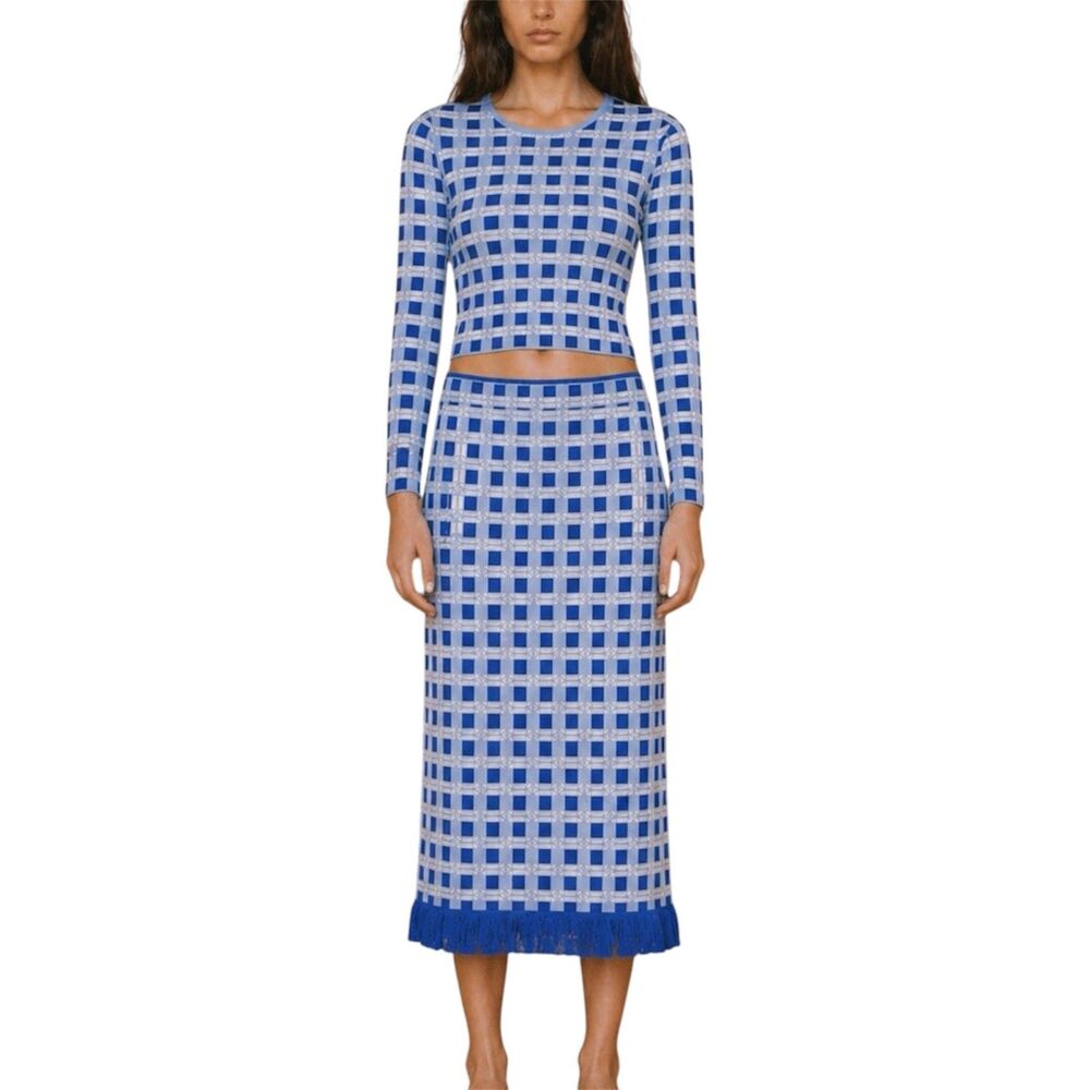 Baum und Pferdgarten Chani Blue crio Sweater Callis Midi Skirt Matching set S/M